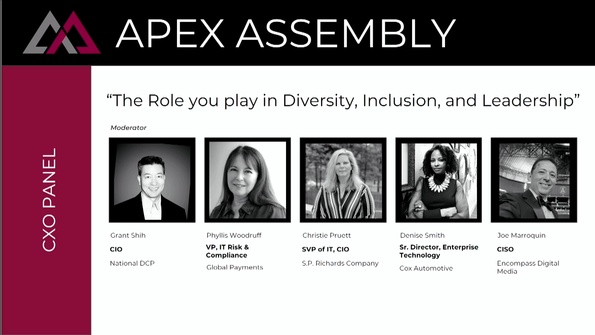 Apex Assembly Panel Discussion: The Role you play in Diversity, Inclusion, and Leadership